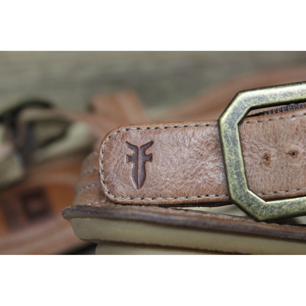 Frye‎ women's Alessia Trapunto leather strappy thong artisanal sandals 9.5M - Picture 16 of 16
